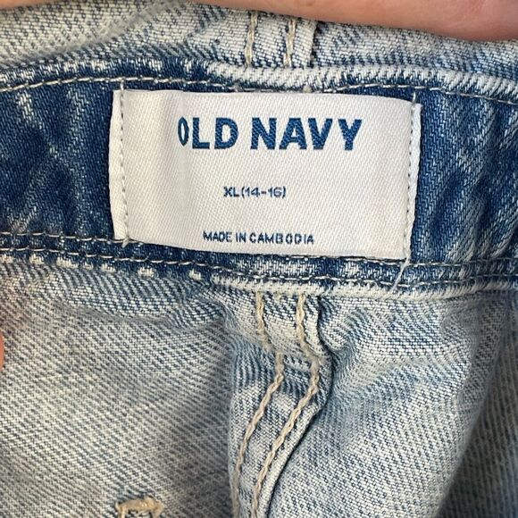 NWOT Adorable Girls Denim Old Navy Denim Overall Dress Size XL - Picture 5 of 5